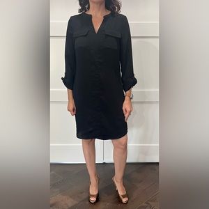 Adrienne Vittadini black shirt dress. Never worn.
